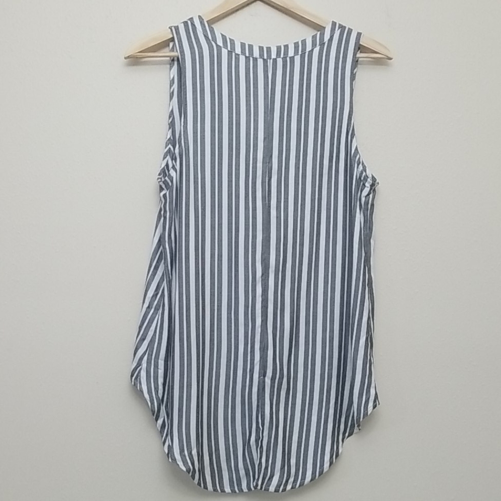 Sanctuary Striped Sleeveless Tie Front Tank Medium - Picture 4 of 6